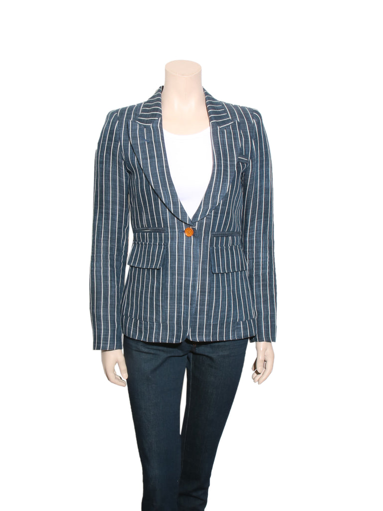 Linen Striped Blazer