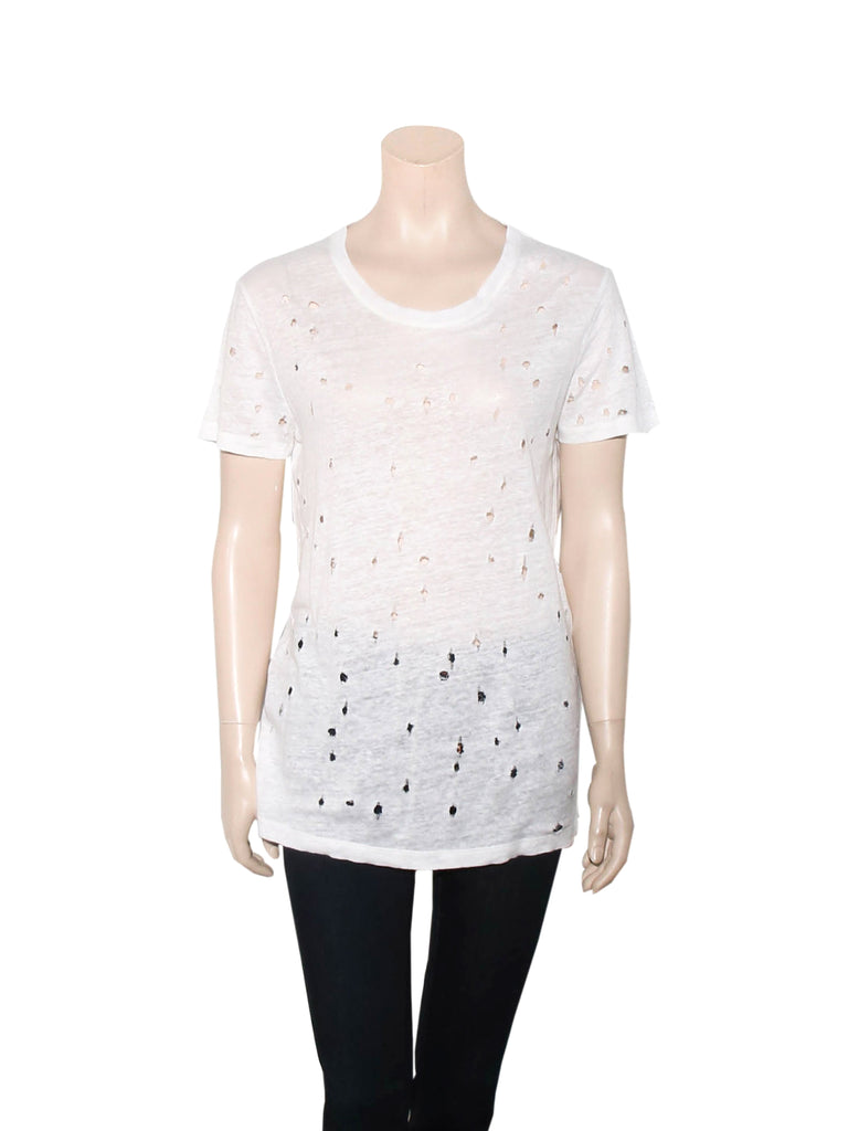 Iro Distressed Linen T-Shirt