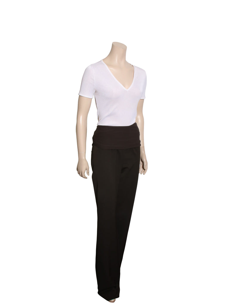 Fold Over Waist Stretch Pants