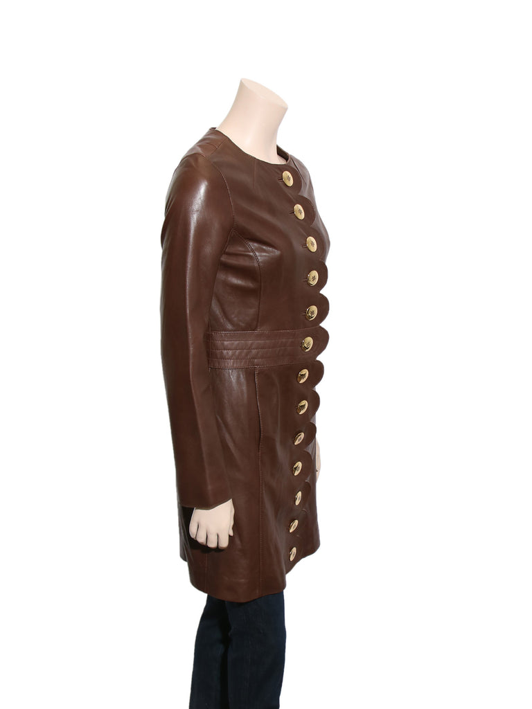 Tory Burch Scalloped Leather Jacket