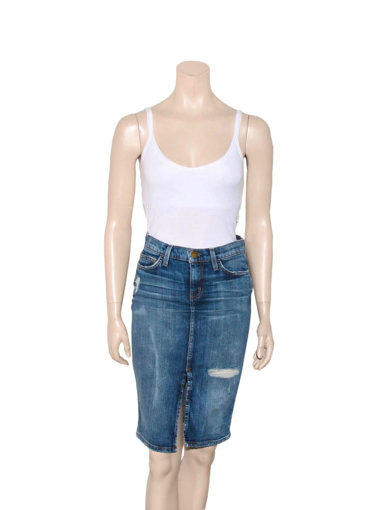 Current/Elliott High Waist Denim Pencil Skirt