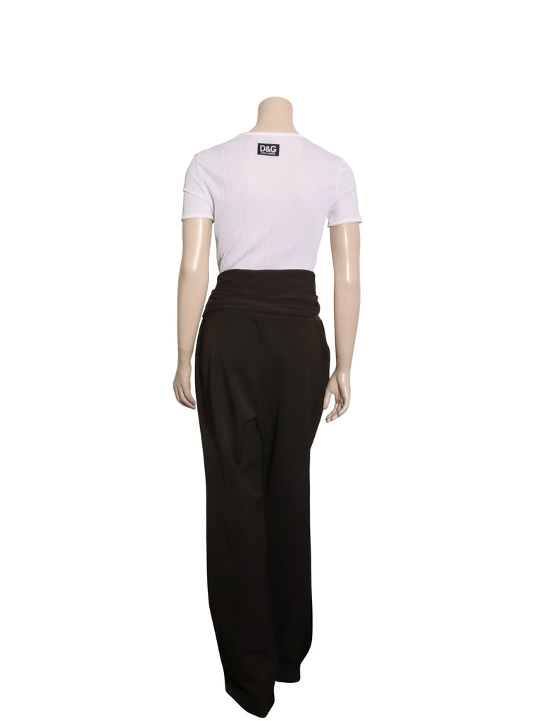 Fold Over Waist Stretch Pants