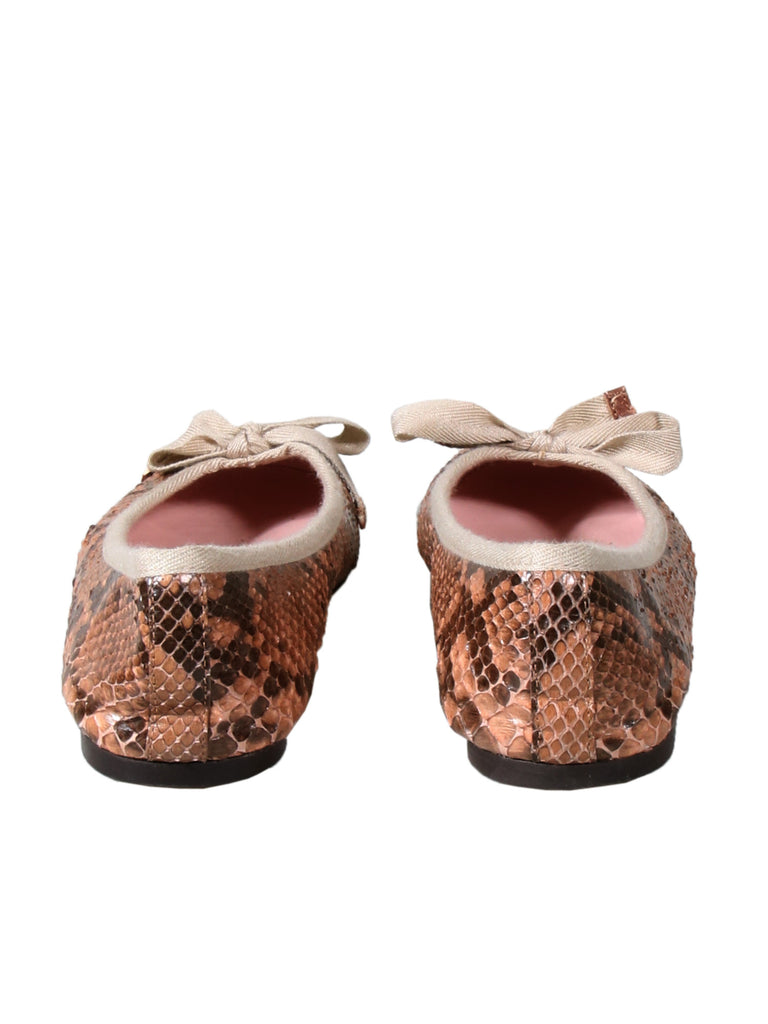 Pretty Ballerinas Snakeskin Ballerina Flats