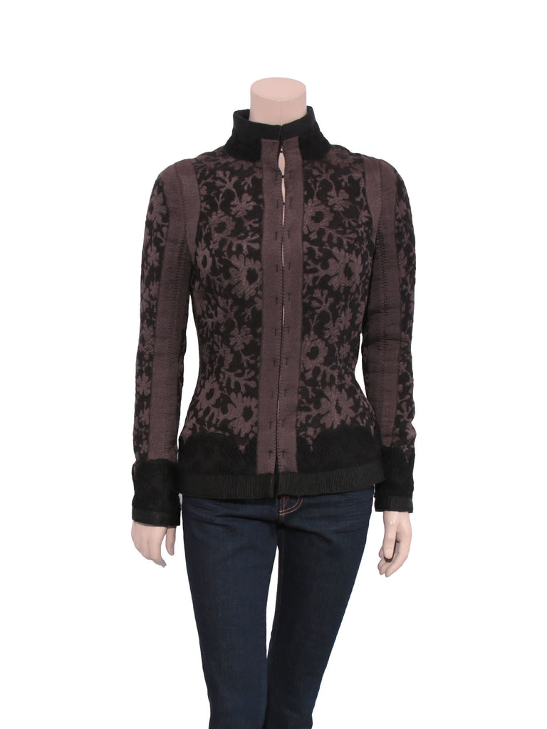 Rochas Silk and Wool-Blend Devoré Jacket