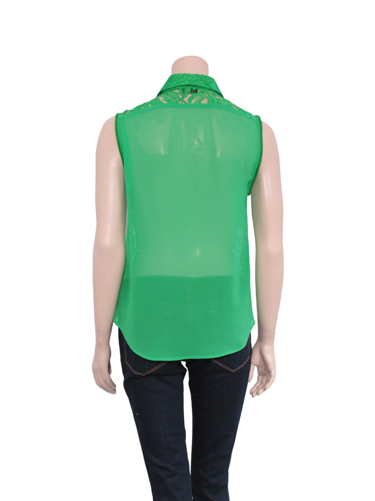 Sandro Sleeveless Lace Blouse