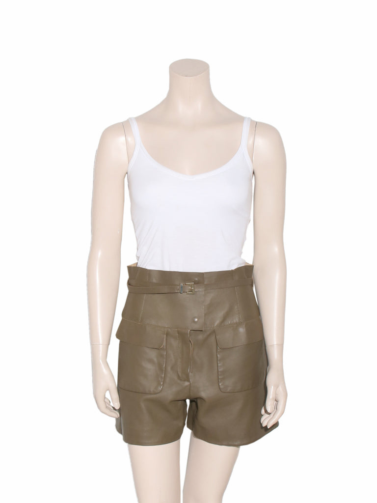 Valentino Leather Shorts