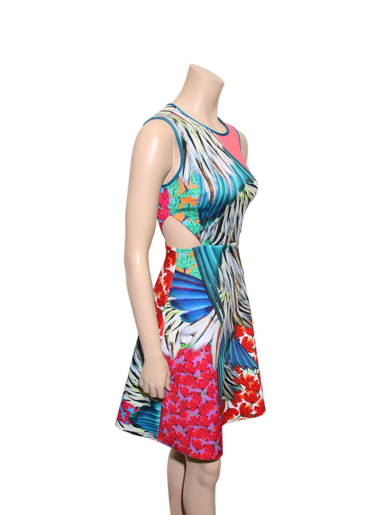 Clover Canyon Printed Cut-Out Dress