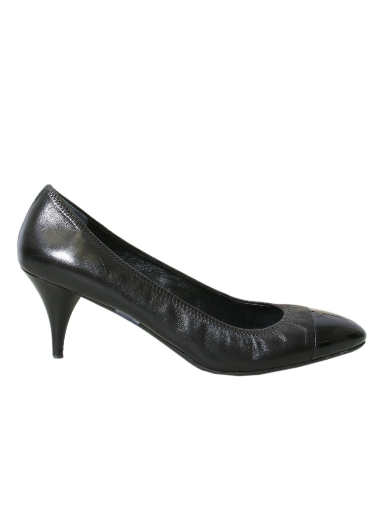 Prada Round Toe Leather Pumps
