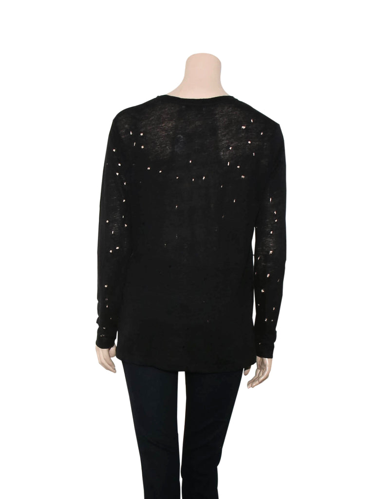 Iro Distressed Linen T-Shirt