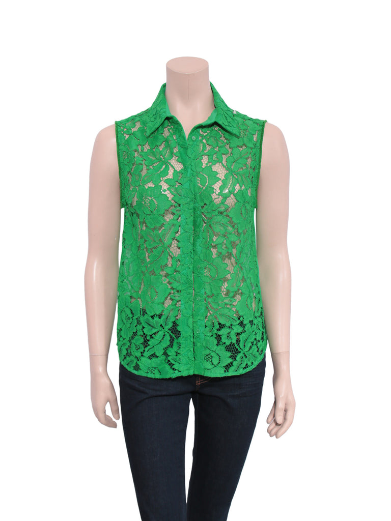 Sandro Sleeveless Lace Blouse