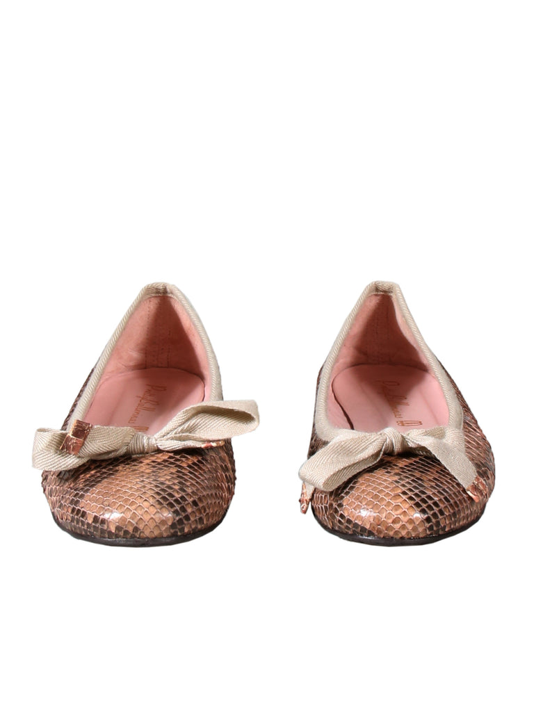 Pretty Ballerinas Snakeskin Ballerina Flats