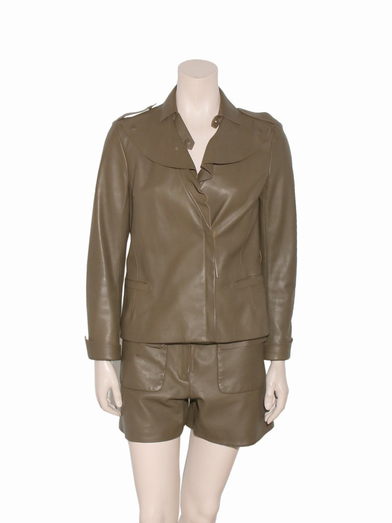 Valentino Leather Shorts