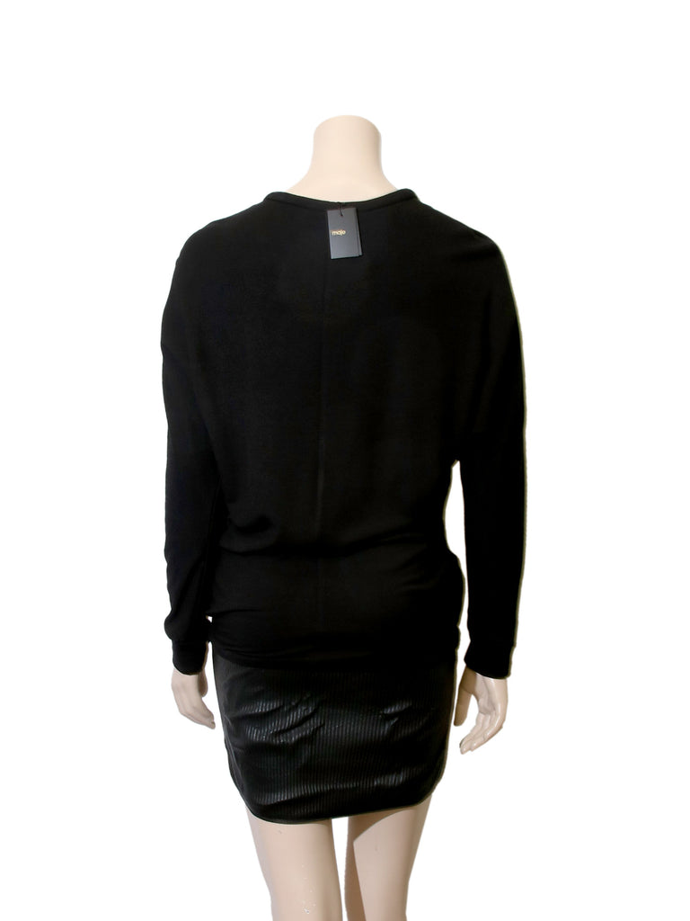 Maje Leather Hem Dress