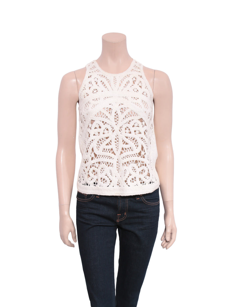 Maje Crochet Cotton Top