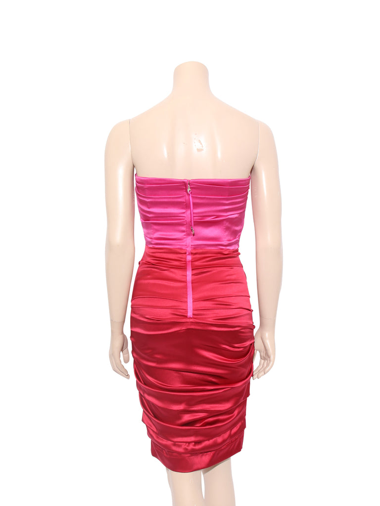 Dolce & Gabbana Strapless Silk Dress