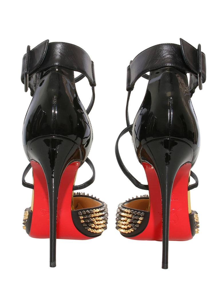 Christian Louboutin Pointed Studded Strappy Pumps