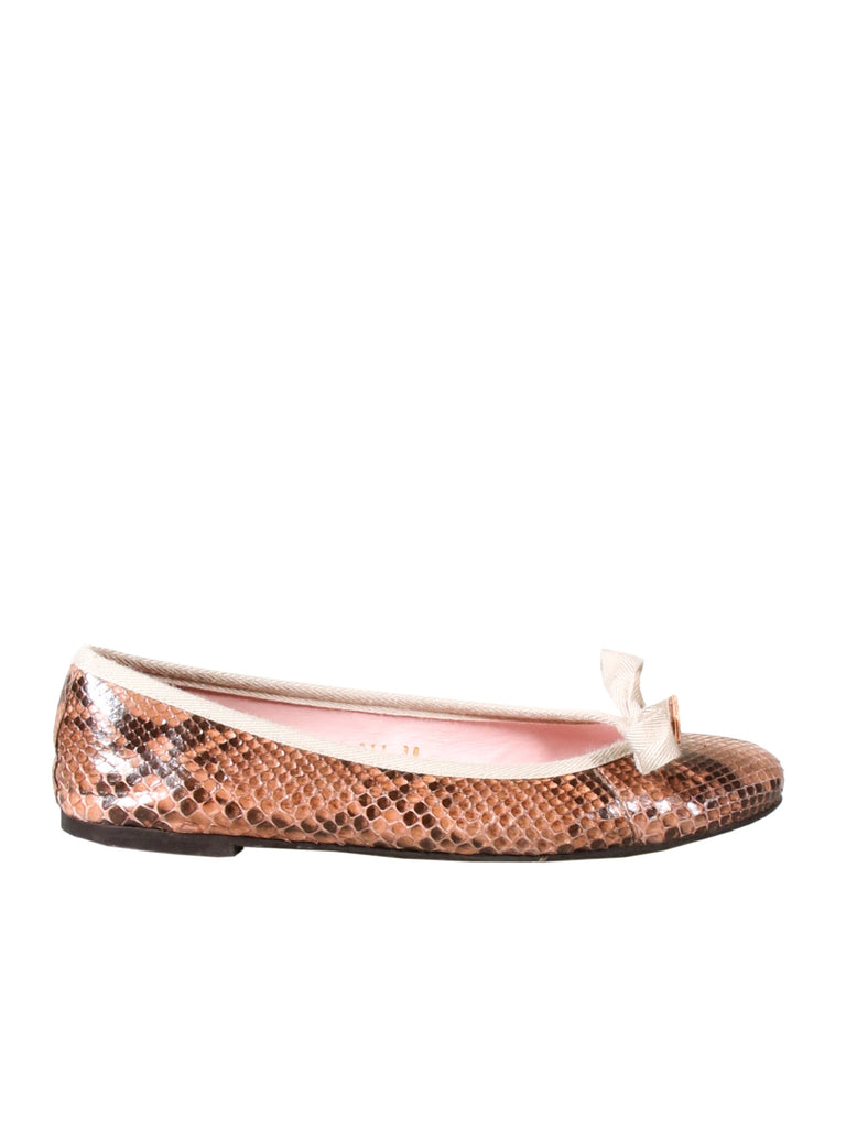 Pretty Ballerinas Snakeskin Ballerina Flats