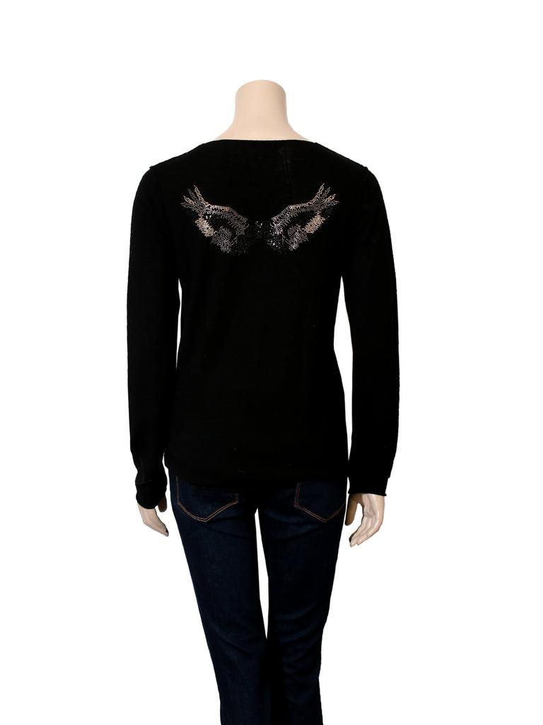 Zadig Embellished Back Wool Sweater