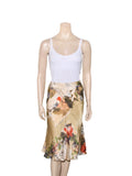 Roberto Cavalli Printed Silk Skirt