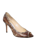 Jimmy Choo Embossed Open-Toe Pumps