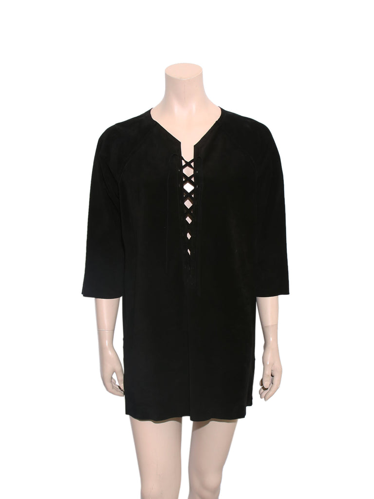 Isabel Marant Lace-Up Suede Dress