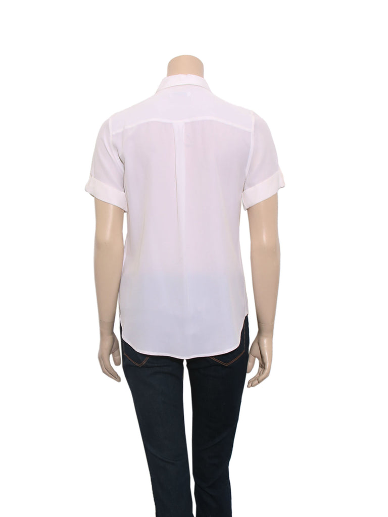 Equipment Short Sleeve Silk Blouse