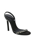 Gucci Embellished Suede Slingback Sandals