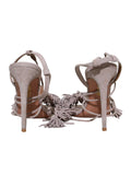 Aquazzura Wild Thing 105 Suede Fringe-Trimmed Sandals