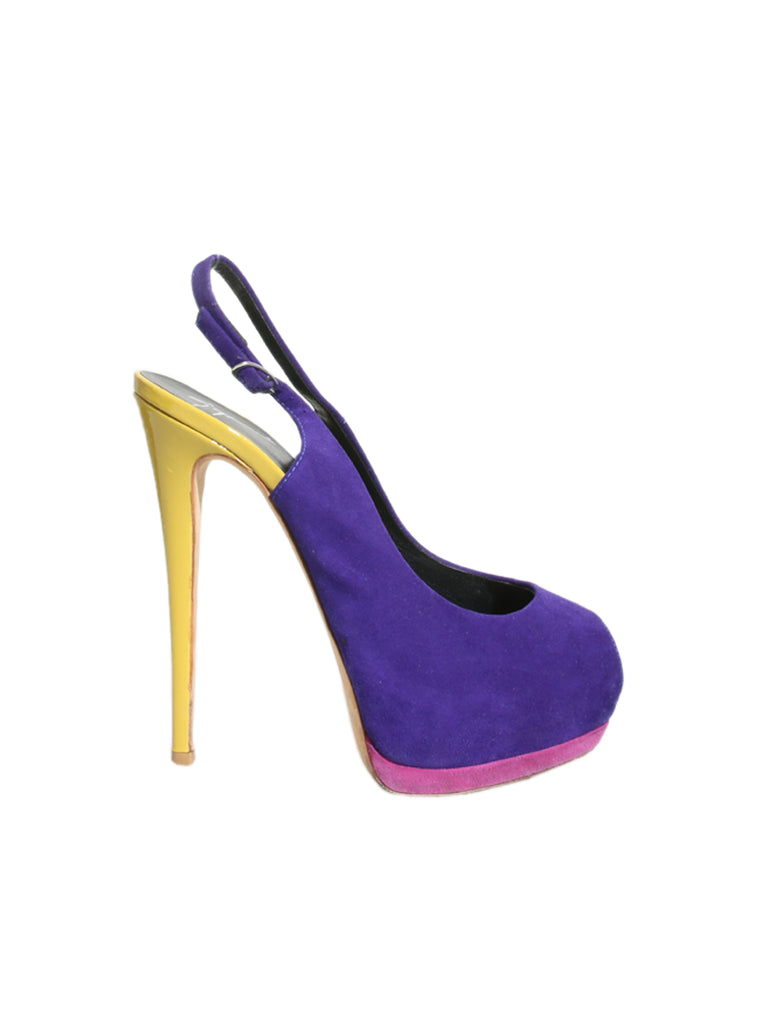 Peep Toe Slingback Heels