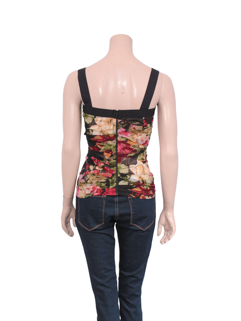Dolce & Gabbana Floral Print Sheer Top