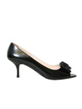 Prada Peep-Toe Bow Pumps