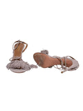 Aquazzura Wild Thing 105 Suede Fringe-Trimmed Sandals
