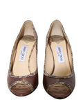 Jimmy Choo Embossed Open-Toe Pumps