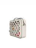 New Gucci Traforata Leather Cutout Flora Shoulder Bag
