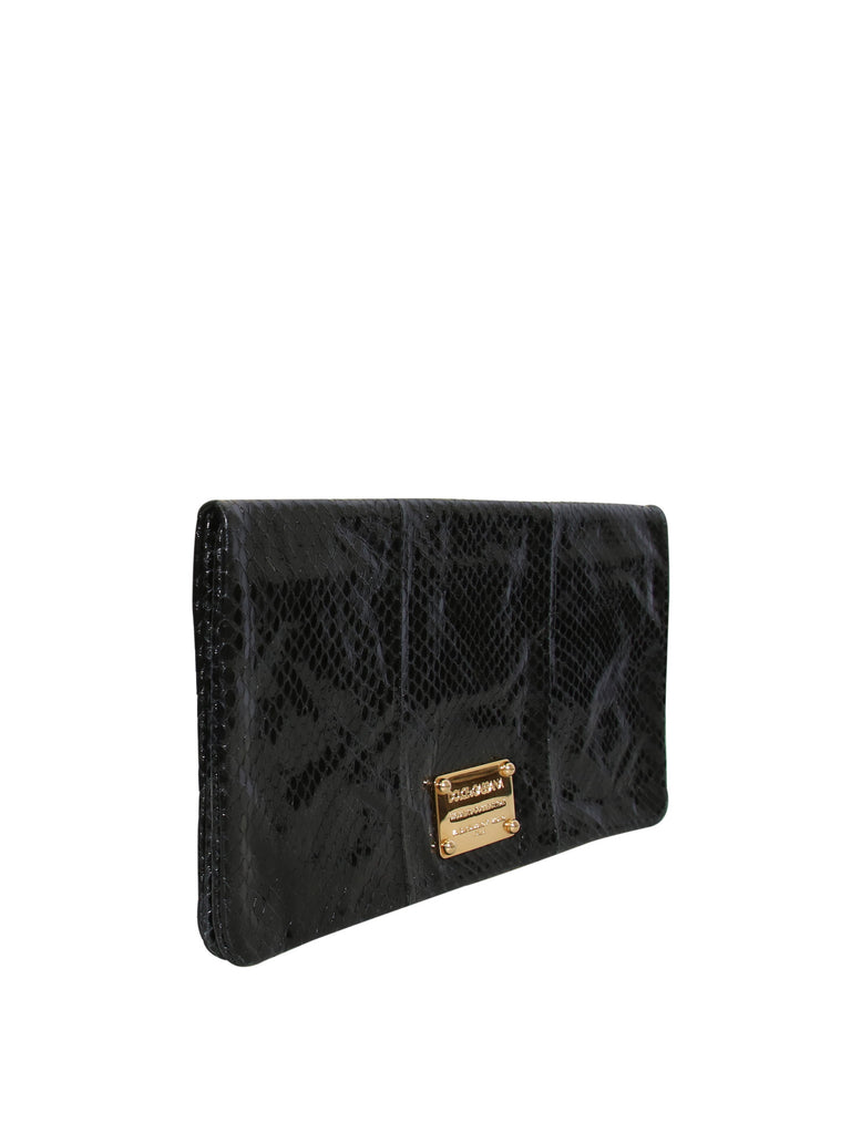 Dolce & Gabbana Leather Flap Clutch Bag