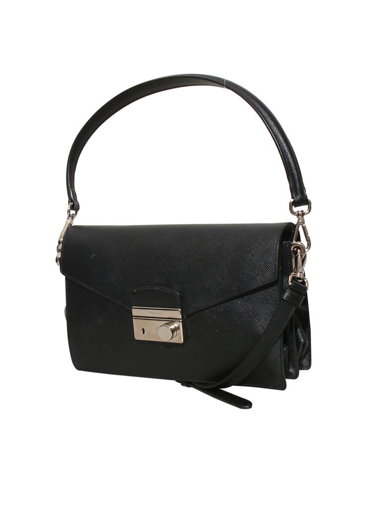 Prada Saffiano Lux Sound Cross Body Bag