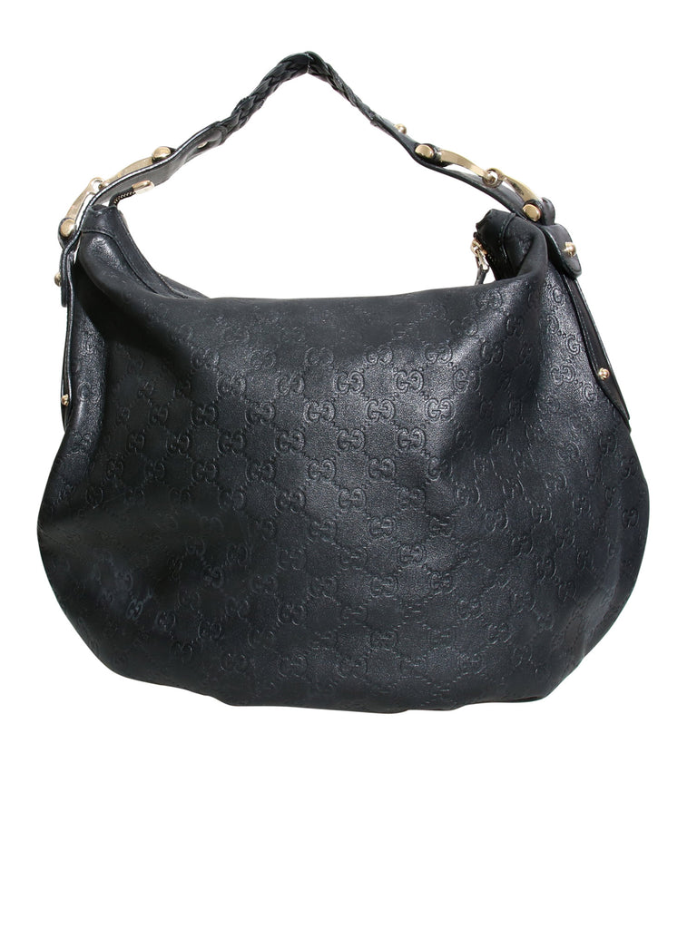 Leather GG Embossed Shoulder Bag