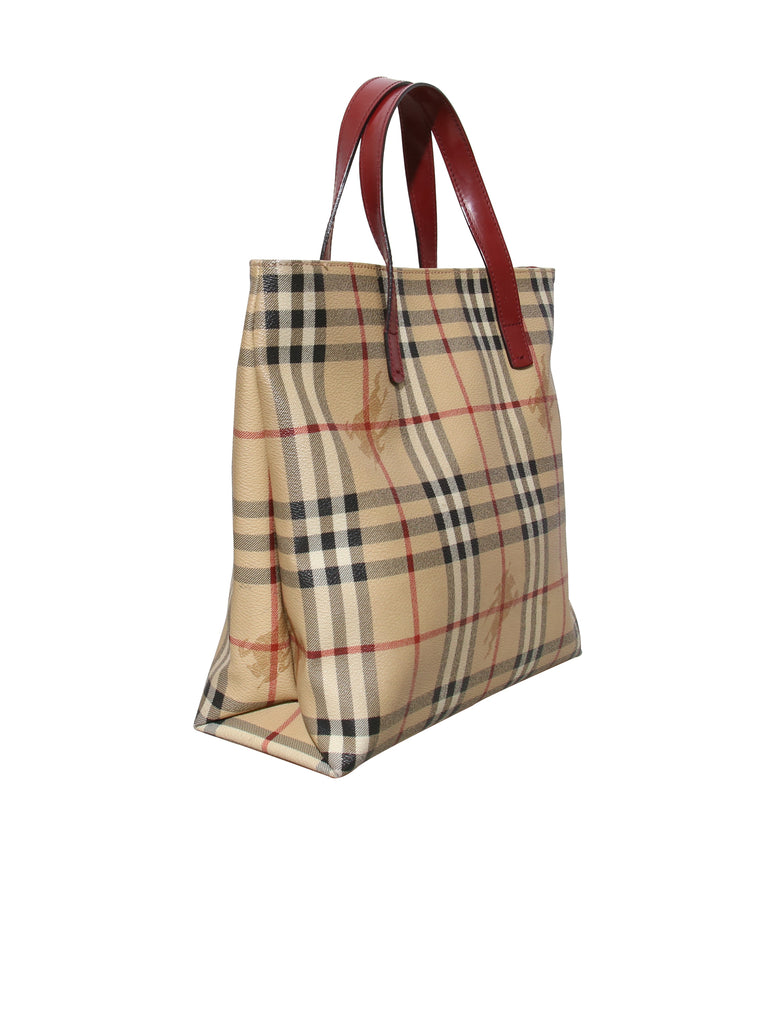 Burberry Haymarket Check Tote Bag