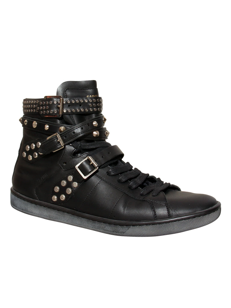 Leather Studded Sneakers