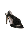 Valentino Satin Flower Slingback Sandals