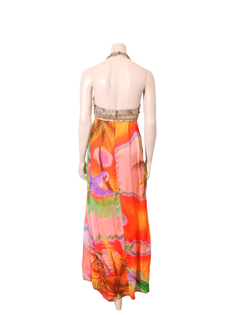 Matthew Williamson Beaded Printed Silk Dress