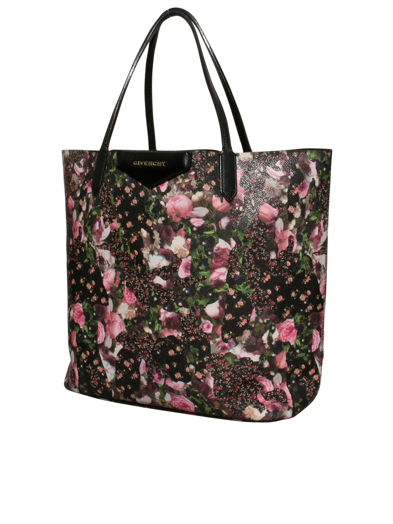 Floral Print Coated Canvas Tote