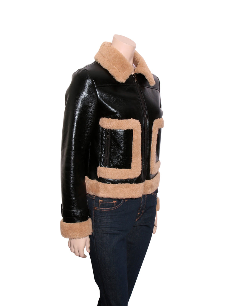 Faux Shearling Leather Jonna Jacket