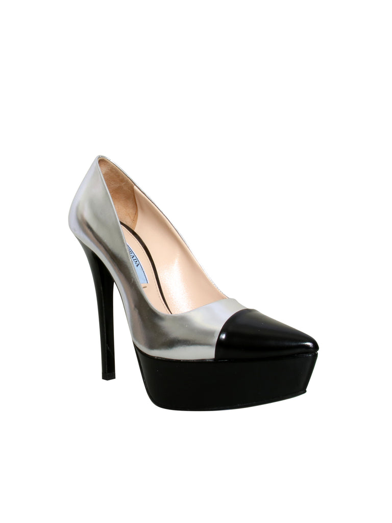 Leather Platform Pumps