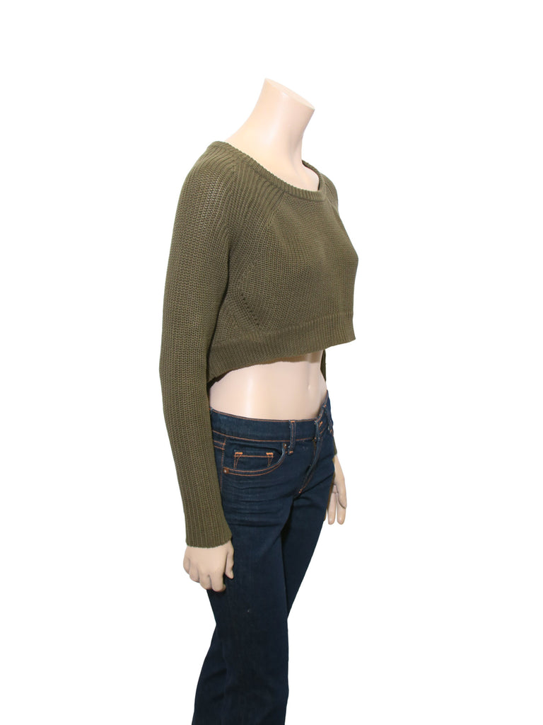 Maje Cropped Knit Sweater