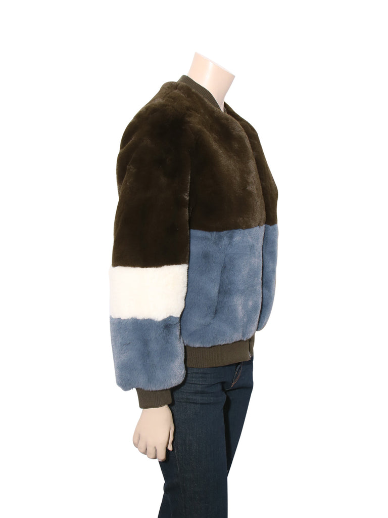 Apparis Ana Faux Fur Color Block Coat