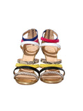 Mariniere 100 Mutlicolor Strappy Python Sandals