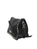 Prada Etiquette Studded Textured-Leather Shoulder Bag