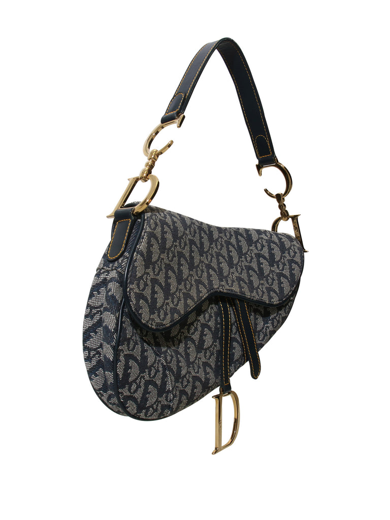 Christian Dior Canvas Saddle Bag