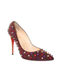 Christian Louboutin Follies Cabo 100 Embellished Suede Pumps